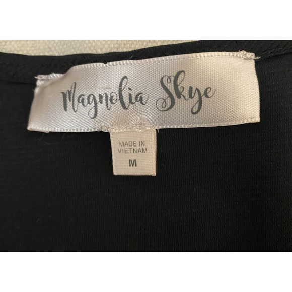Magnolia Skye Little Black Dress Medium Boho Whimsgoth Flutter Sleeves Dark Mini - Picture 7 of 13